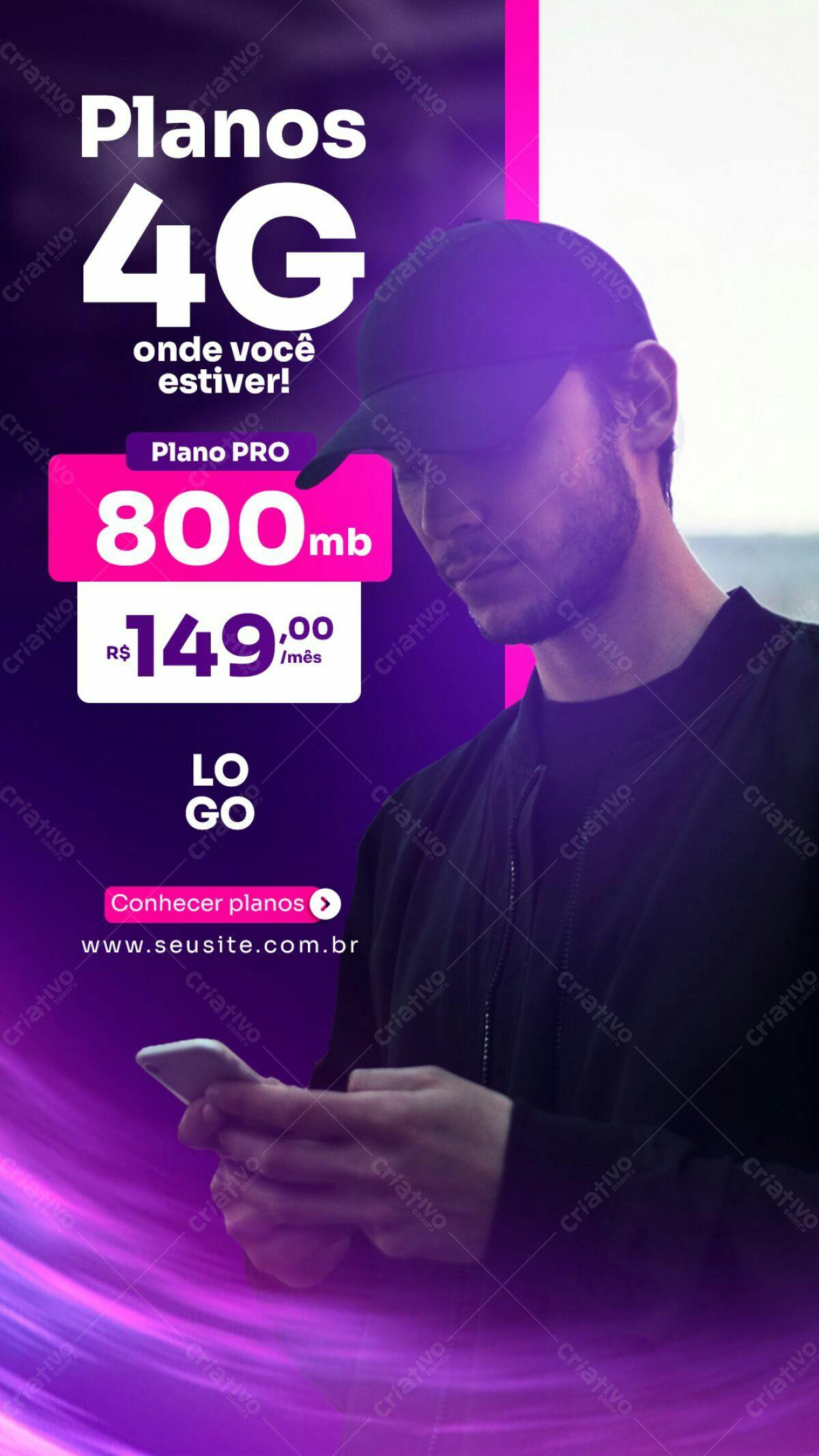 Flyer Plano 4G PSD Editável