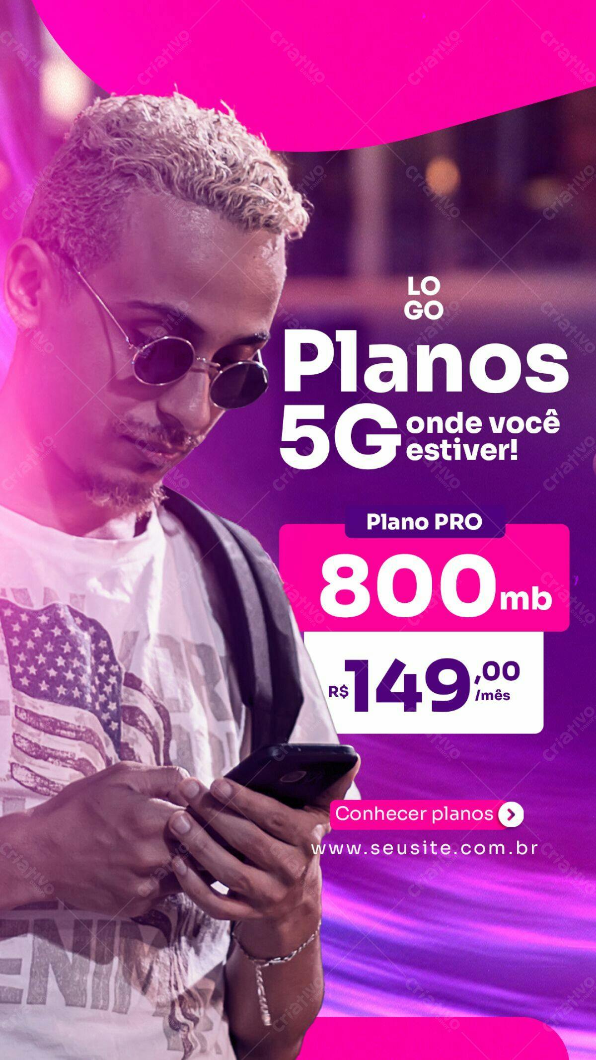 Plano 5G Promocional PSD Editável