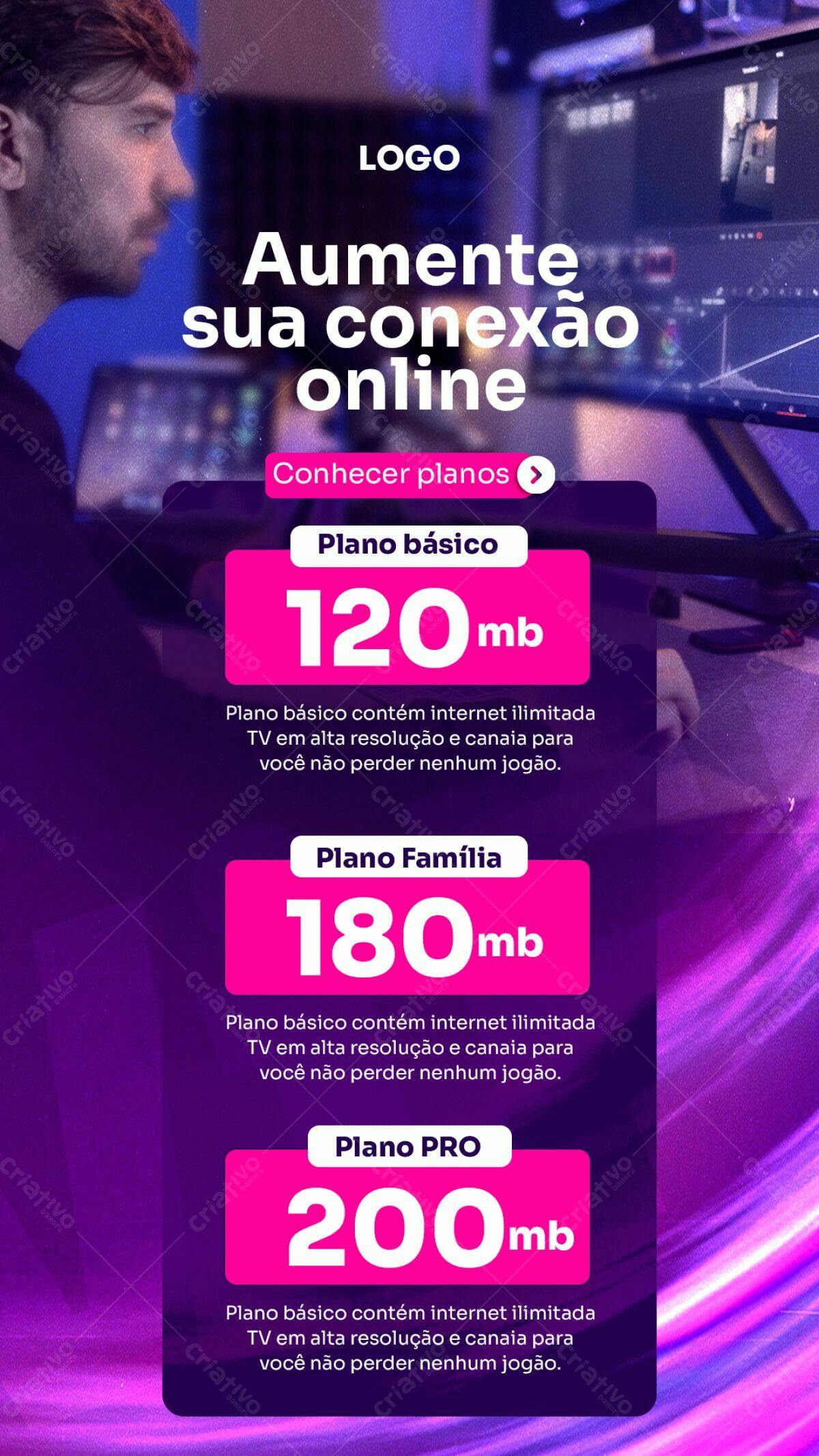 Flyer para Plano de Internet PSD Editável