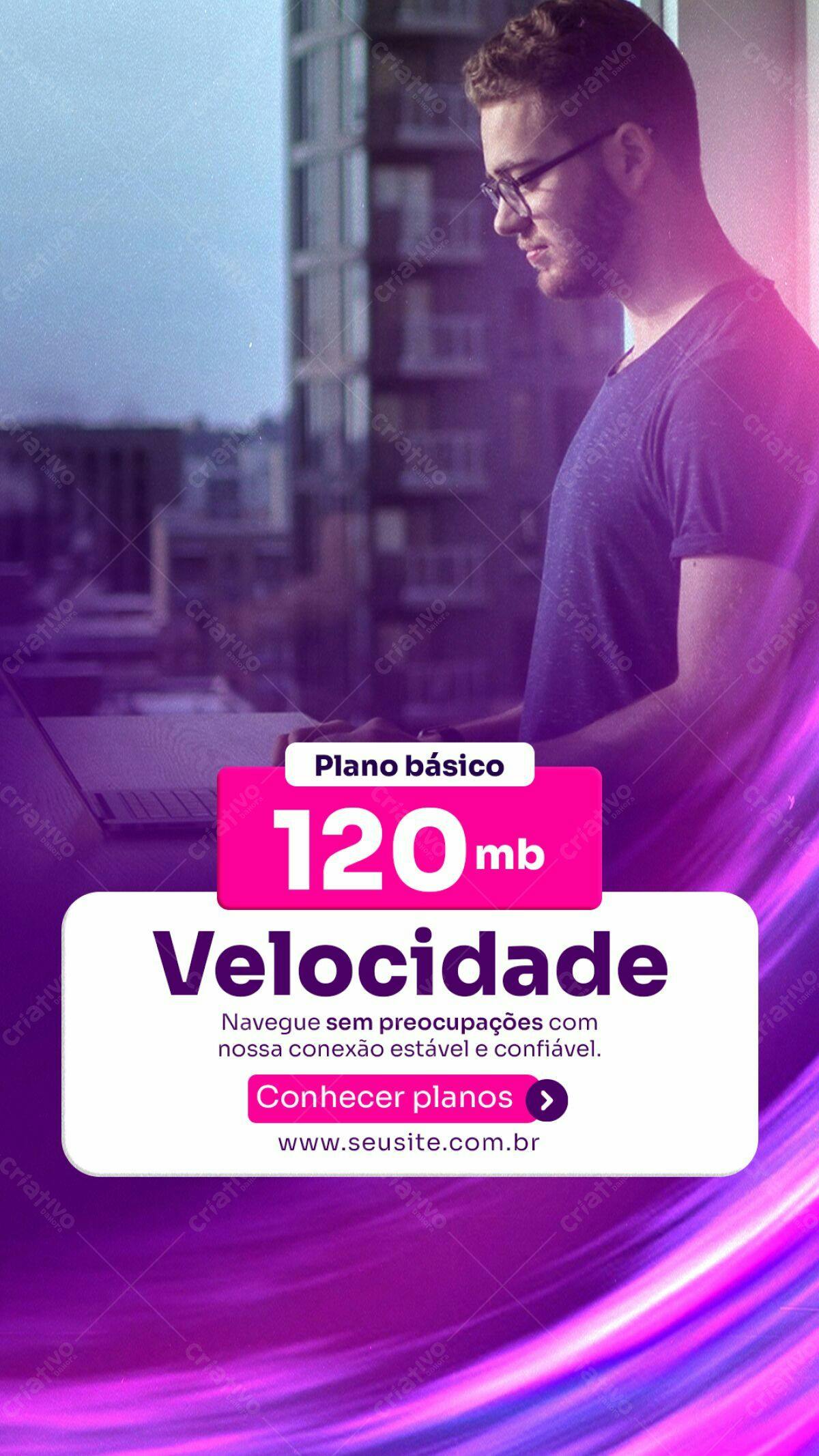 Story para Propaganda de Internet PSD Editável