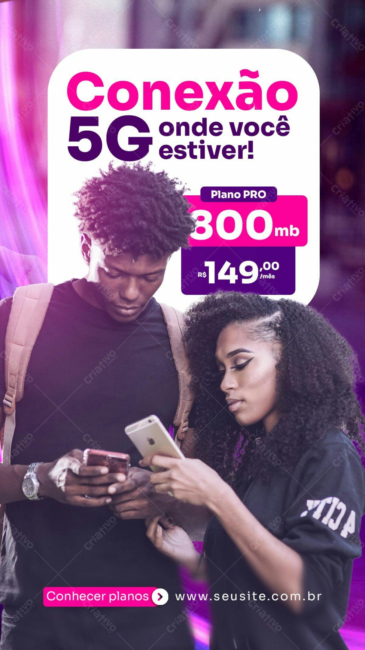 Flyer para Plano 5G PSD Editável