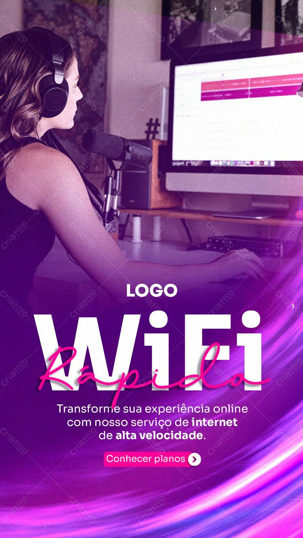 Stories Provedor De Internet Social Media Post Wifi Rápido