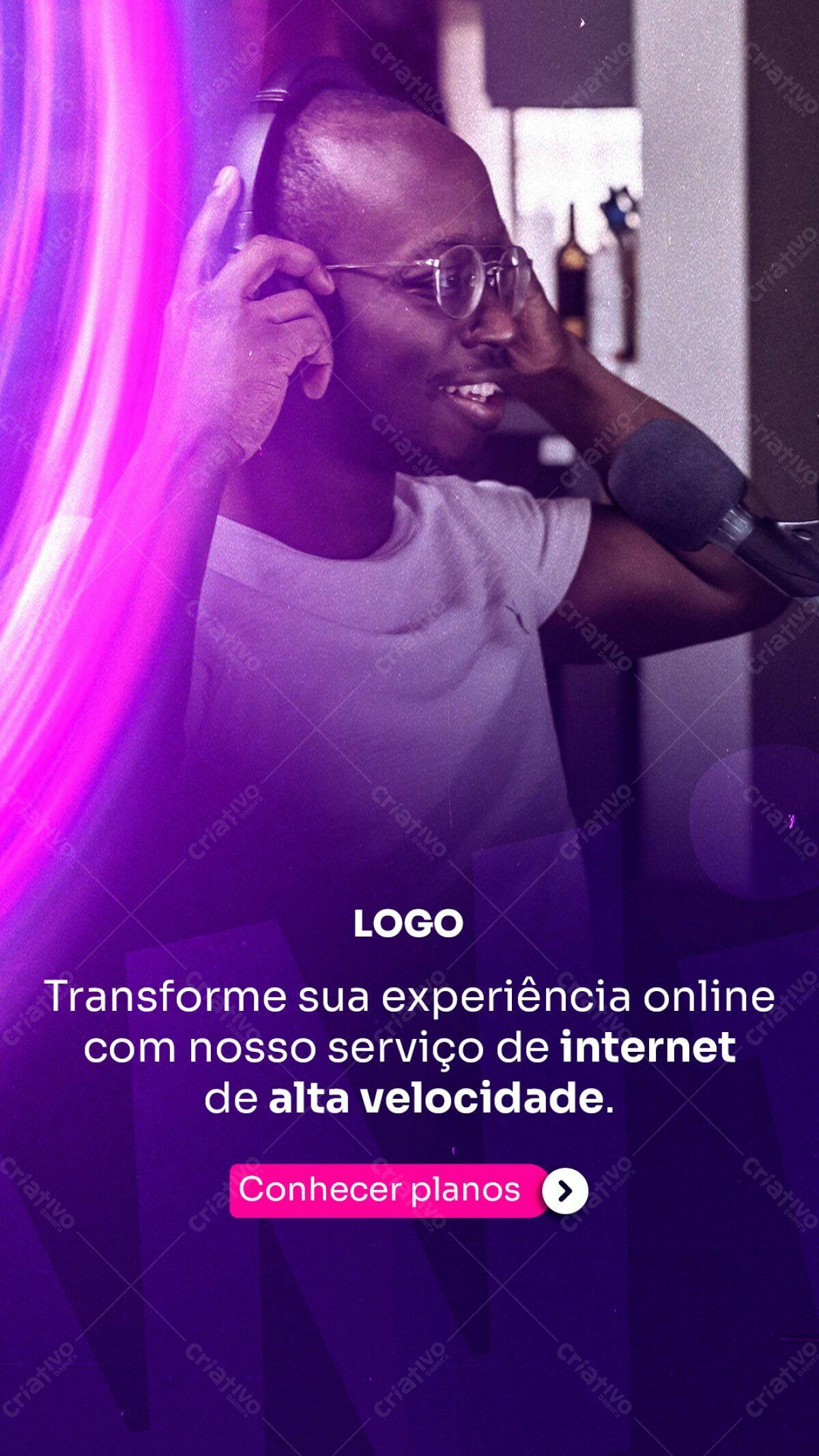 Story para Internet de Alta Velocidade PSD Editável