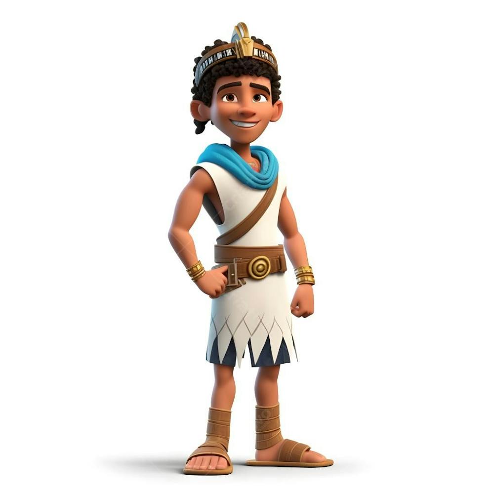 Personagem De Desenho Animado 3D Egípcio
