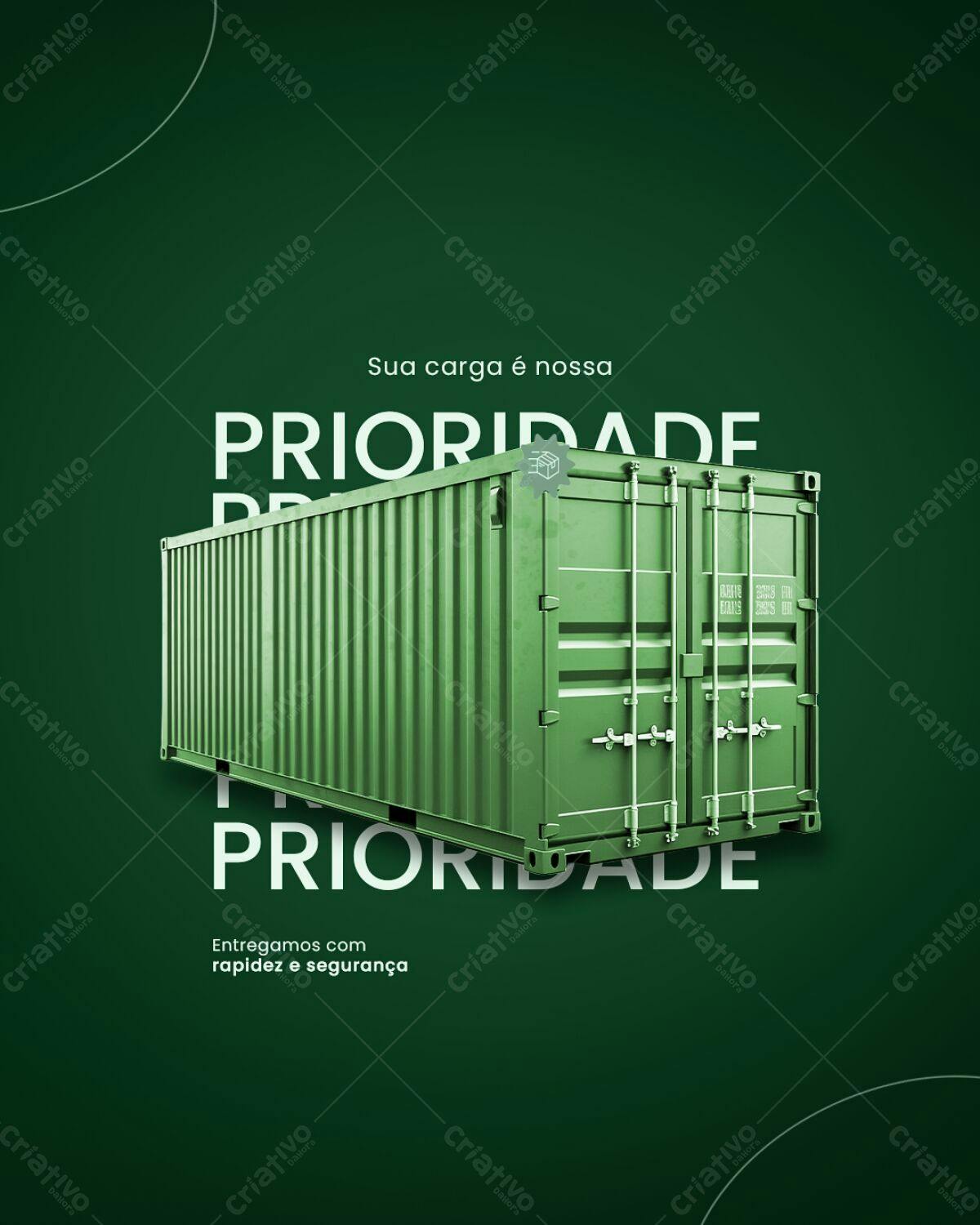 Post para Redes Sociais Logística PSD Editável