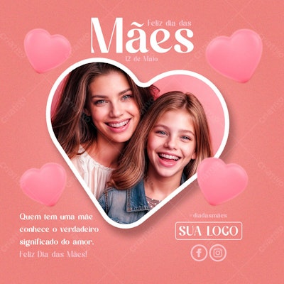 Postagem Dia das Mães PSD Editável