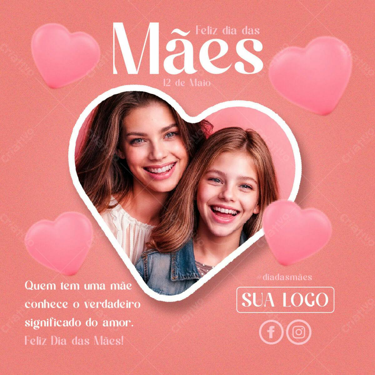 Postagem Dia das Mães PSD Editável
