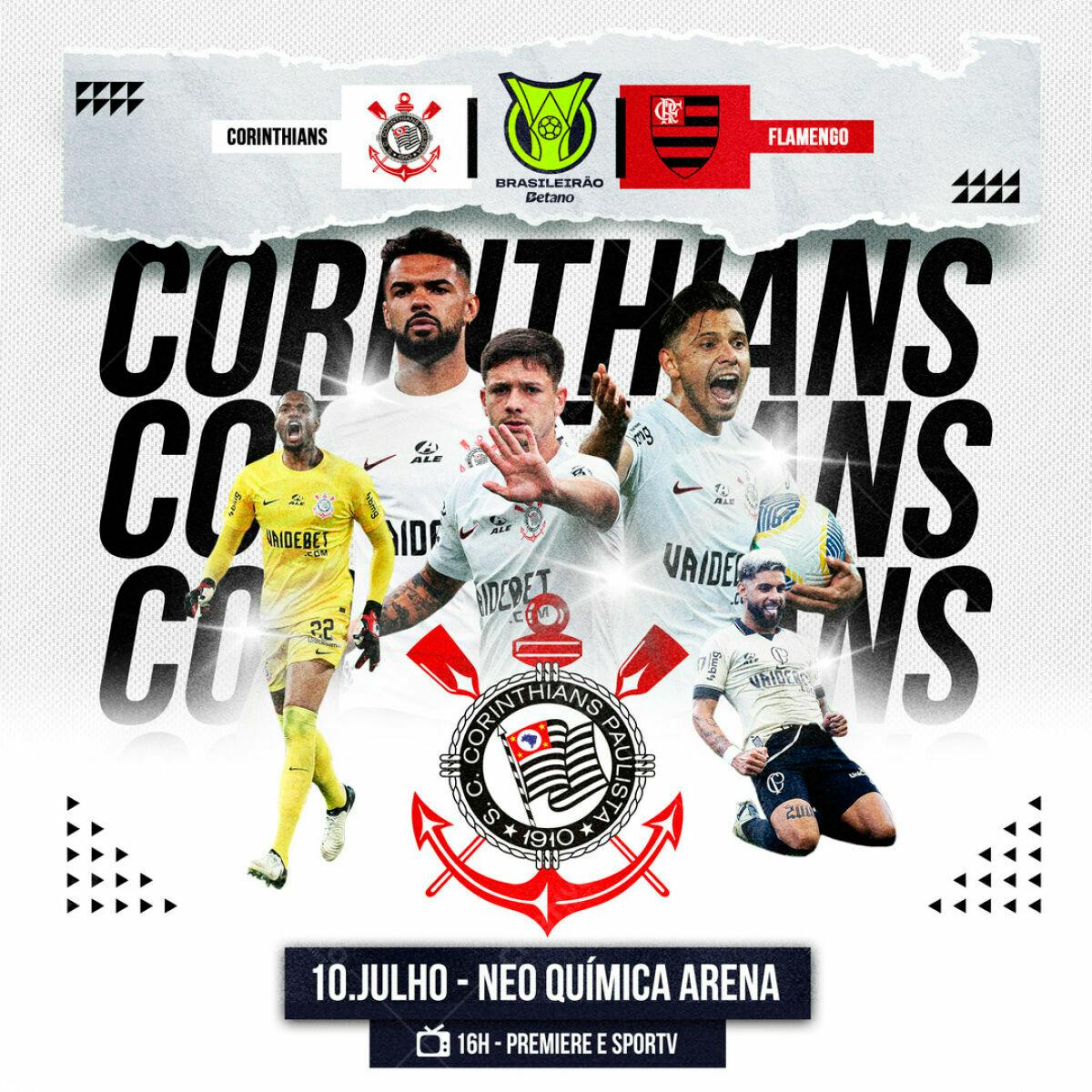 Flyer Corinthians x Flamengo PSD Editável