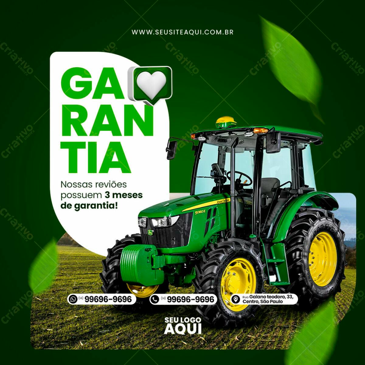 Postagem Garantia de 3 Meses PSD Editável
