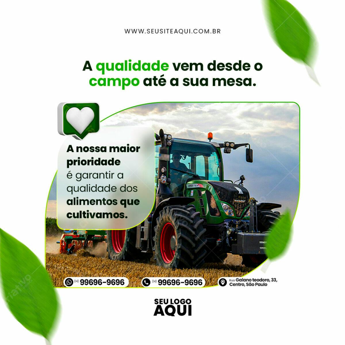 Post para Agricultura PSD Editável