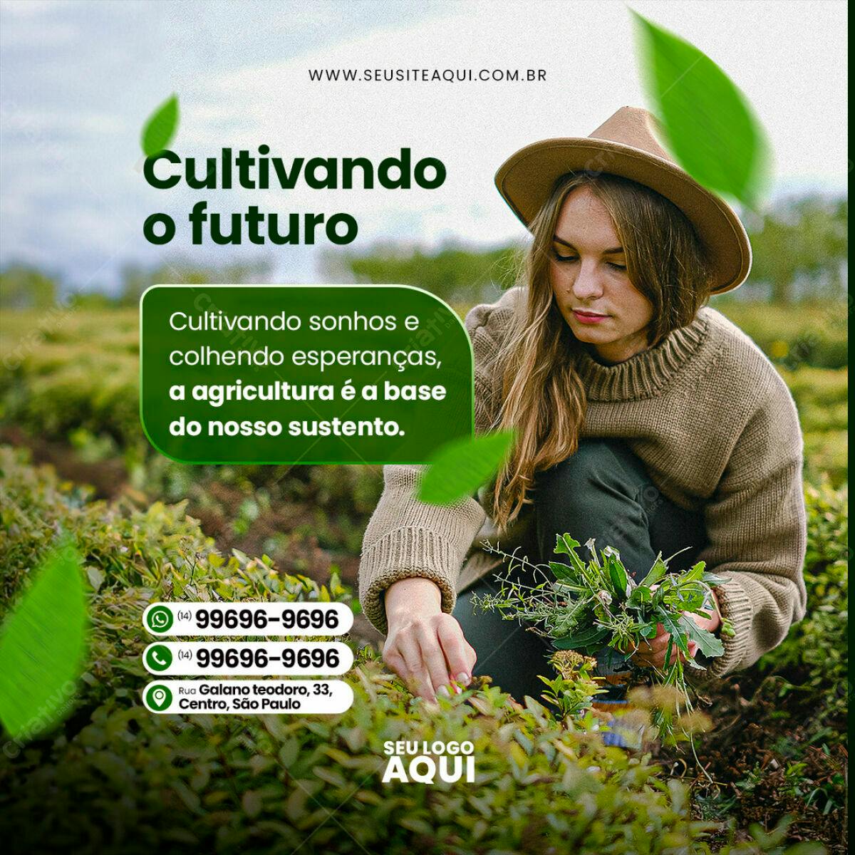 Post para Agricultura PSD Editável