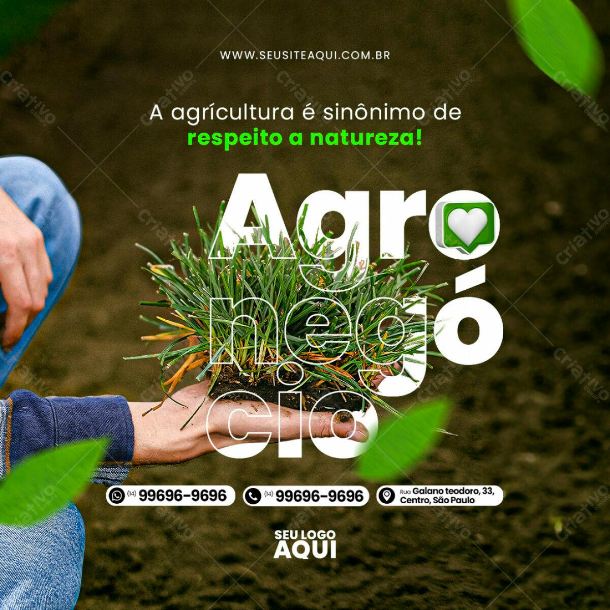Post para Agronegócio PSD Editável