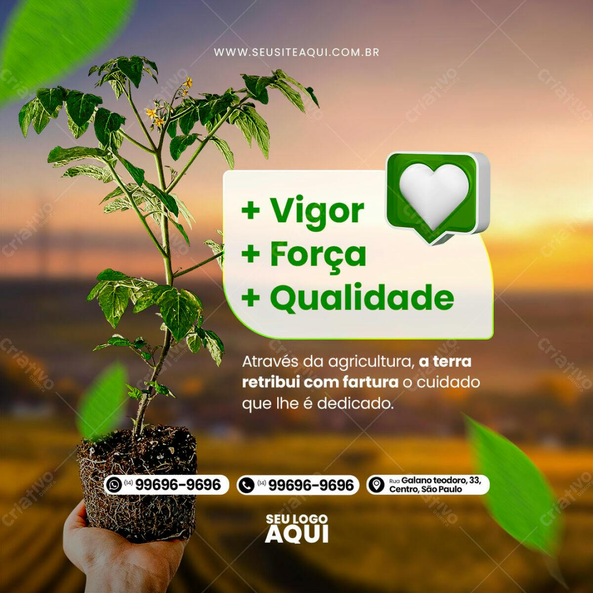 Postagem para Agricultura PSD Editável