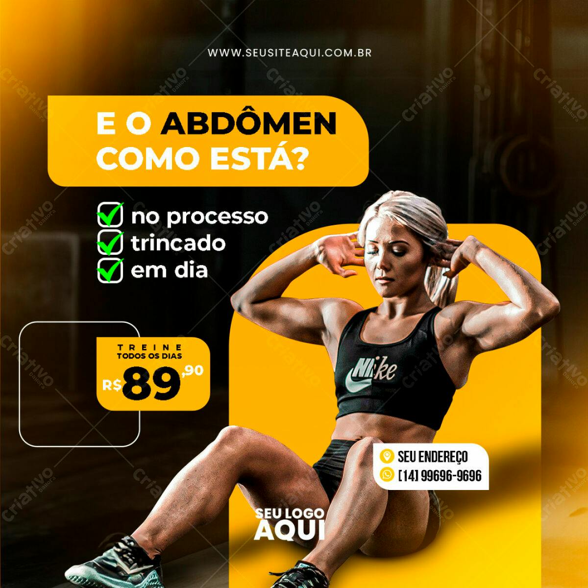 Post para Academia PSD Editável