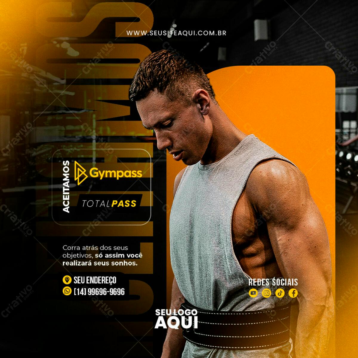 Post para Academia GymPass PSD Editável