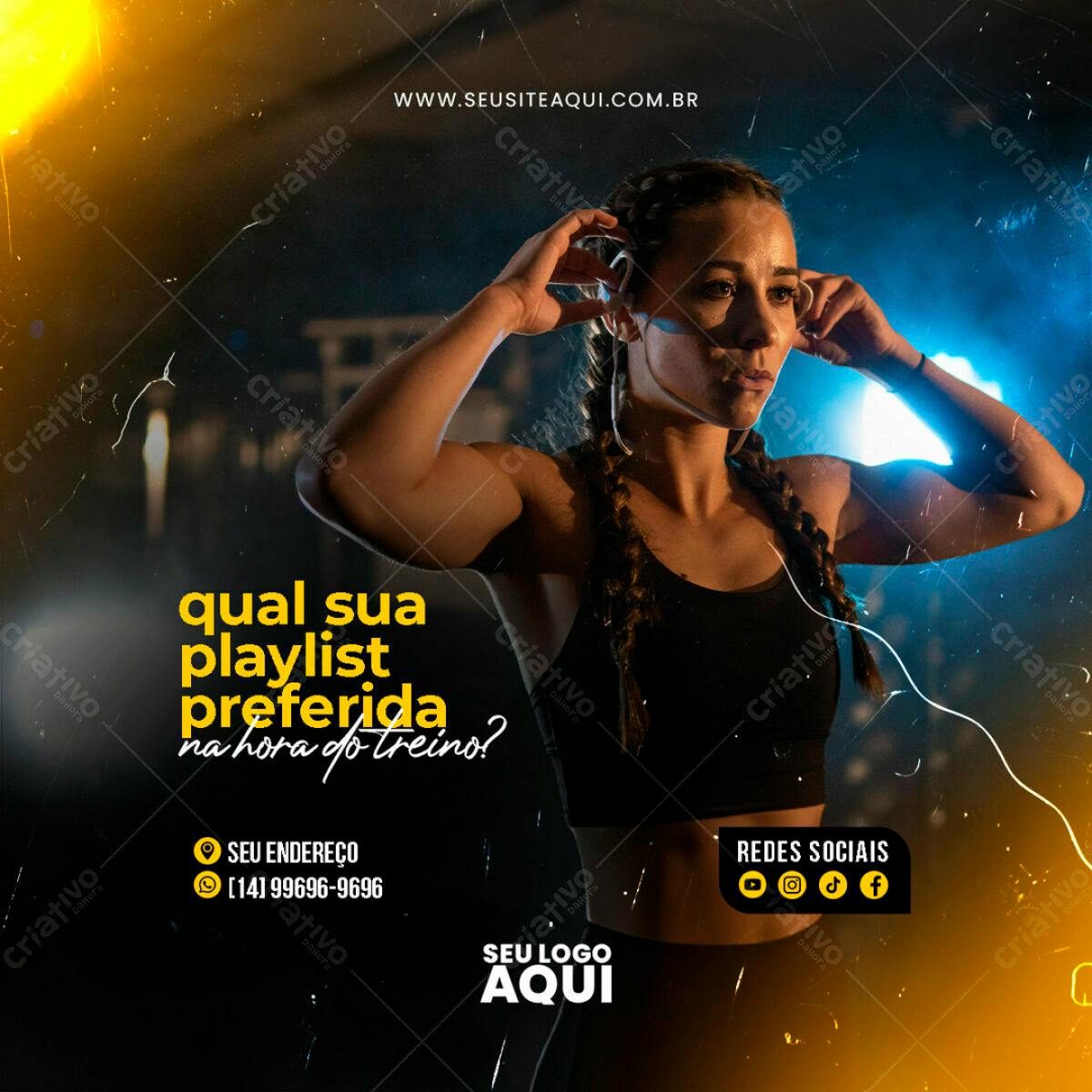 Post para Academia PSD Editável