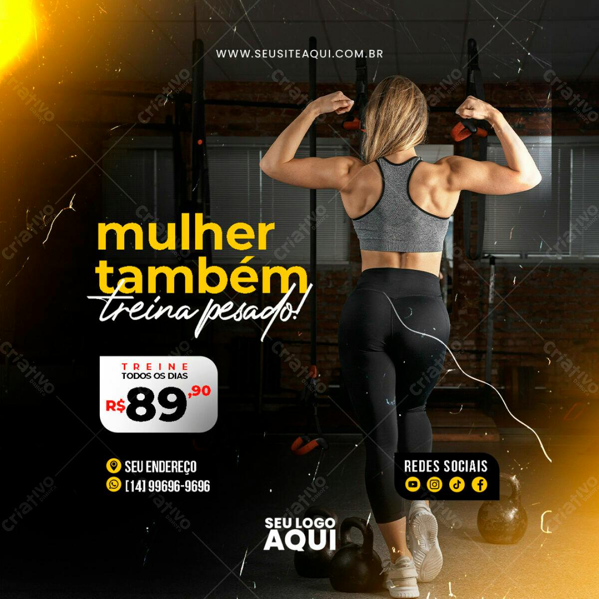Post para Academia PSD Editável