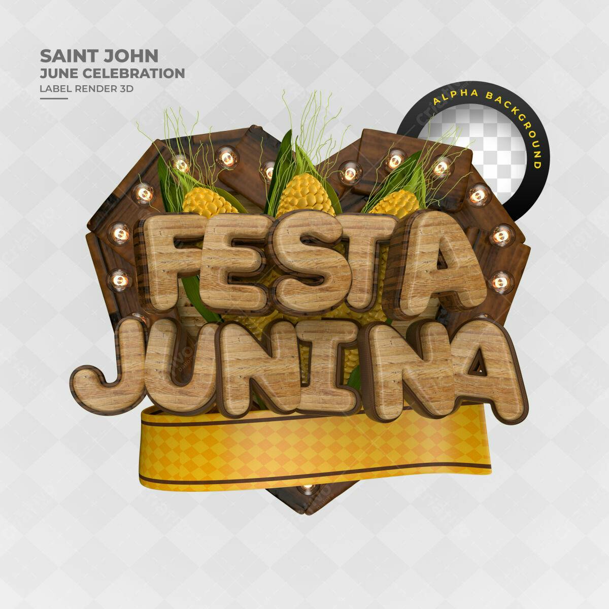 Arte Festa Junina PSD Editável