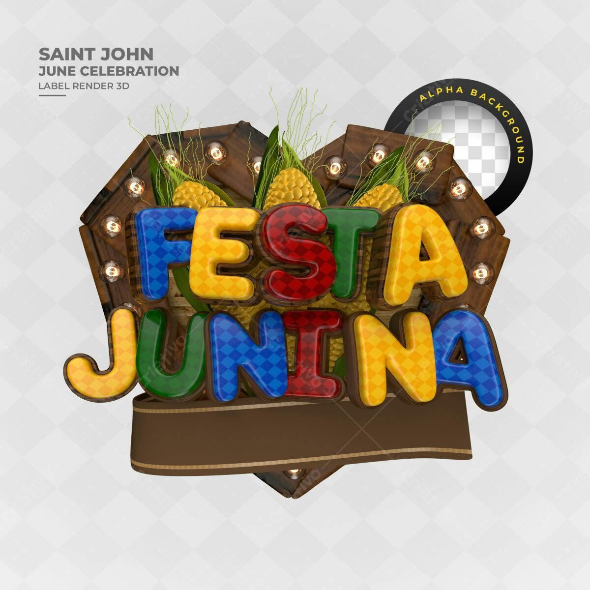 Arte Festa Junina PSD Editável