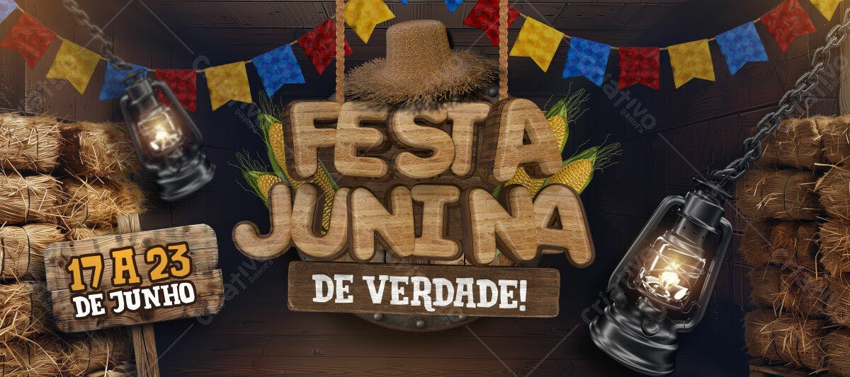 Banner Festa Junina PSD Editável