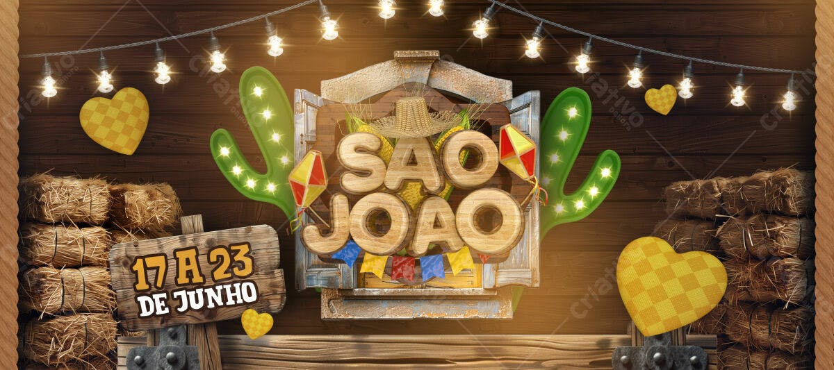 Flyer Festa Junina São João PSD Editável