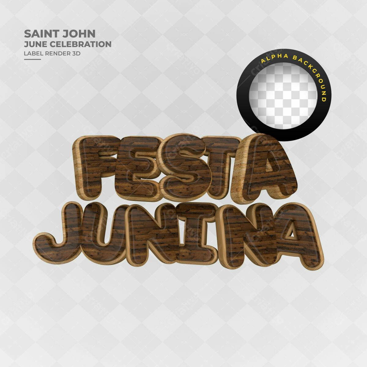 Label Festa Junina PSD Editável