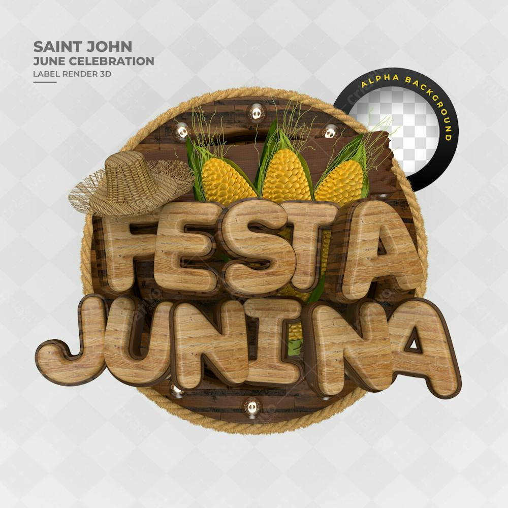 Selo 3D São João Festa Junina 