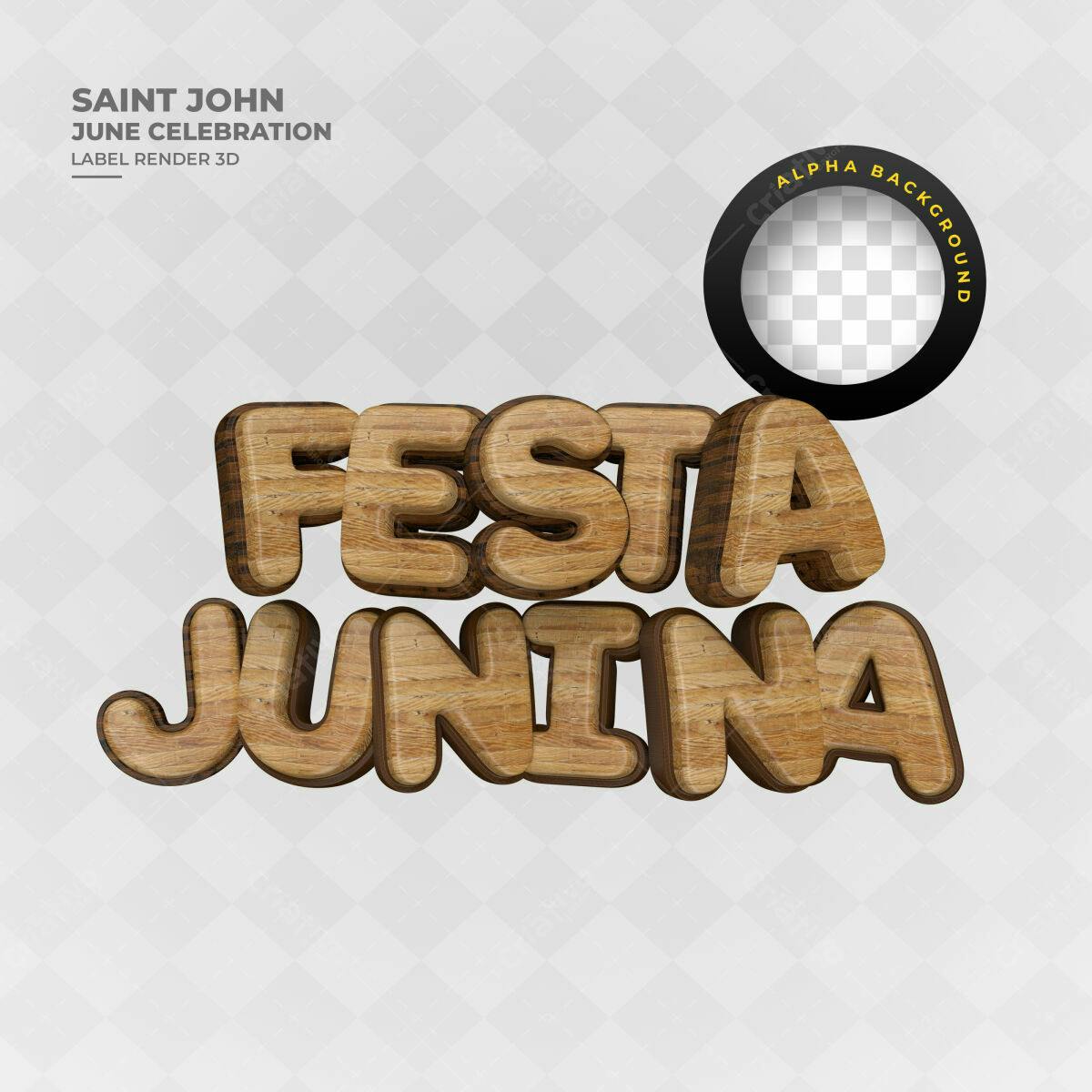 Label Festa Junina PSD Editável