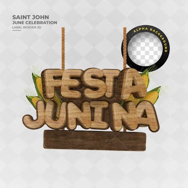 Selo 3d são joão festa junina