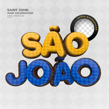 Selo 3d são joão festa junina