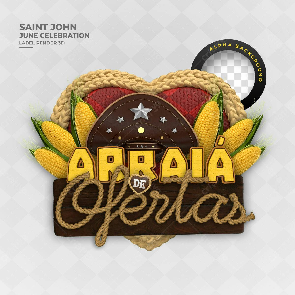 Arte Festa Junina Arraial de Festas PSD Editável
