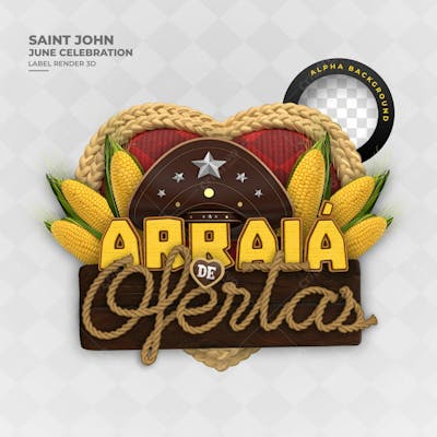 Selo 3D São João Festa Junina