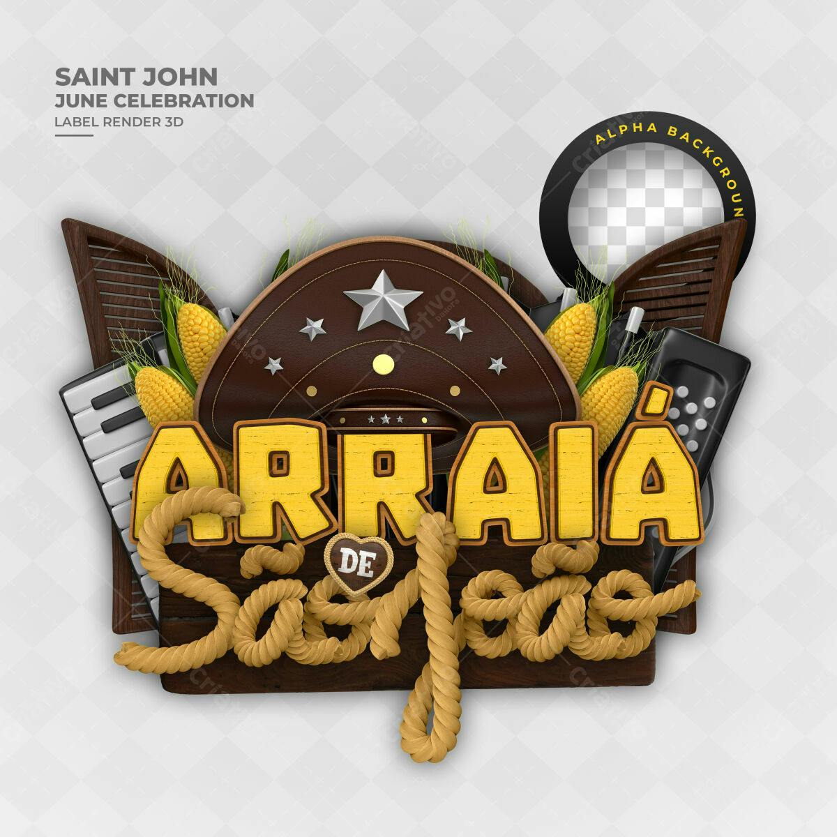 Flyer para Festa Junina Arraial de São João PSD Editável
