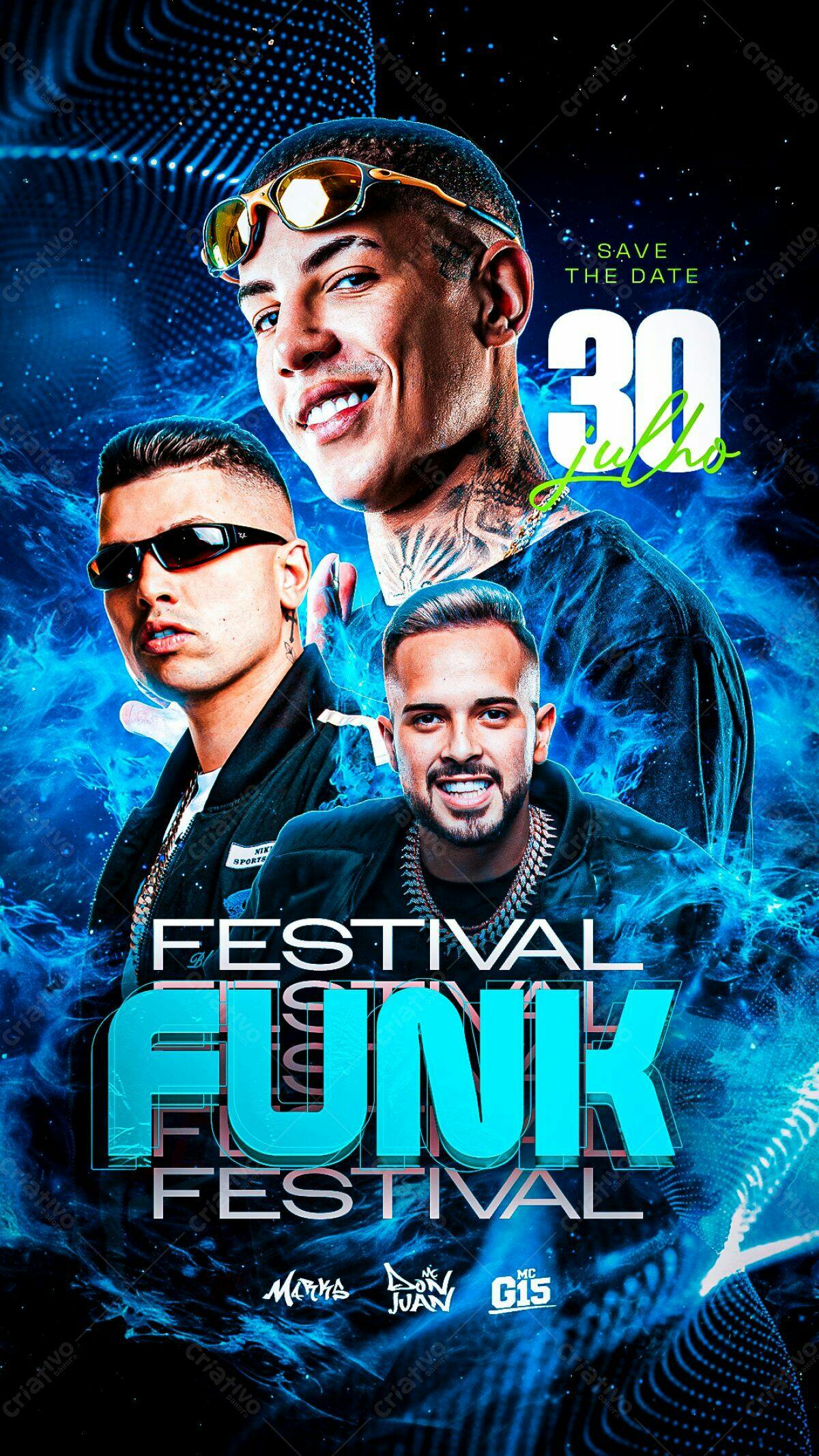 Flyer Festival Funk PSD Editável