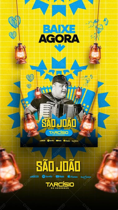 Cd são joão festa junina baixe agora psd editável