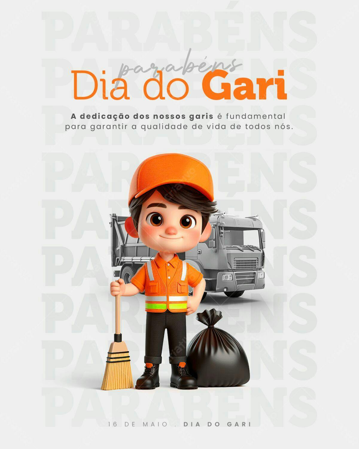 PSD para o Dia do Gari Editável