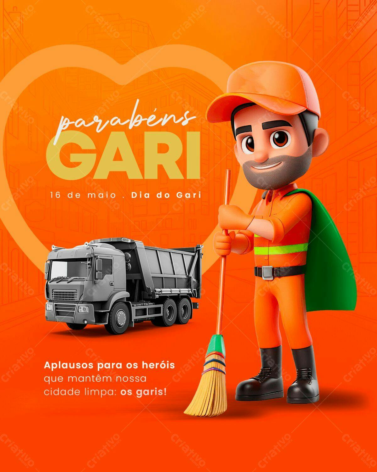 PSD para Dia do Gari Editável