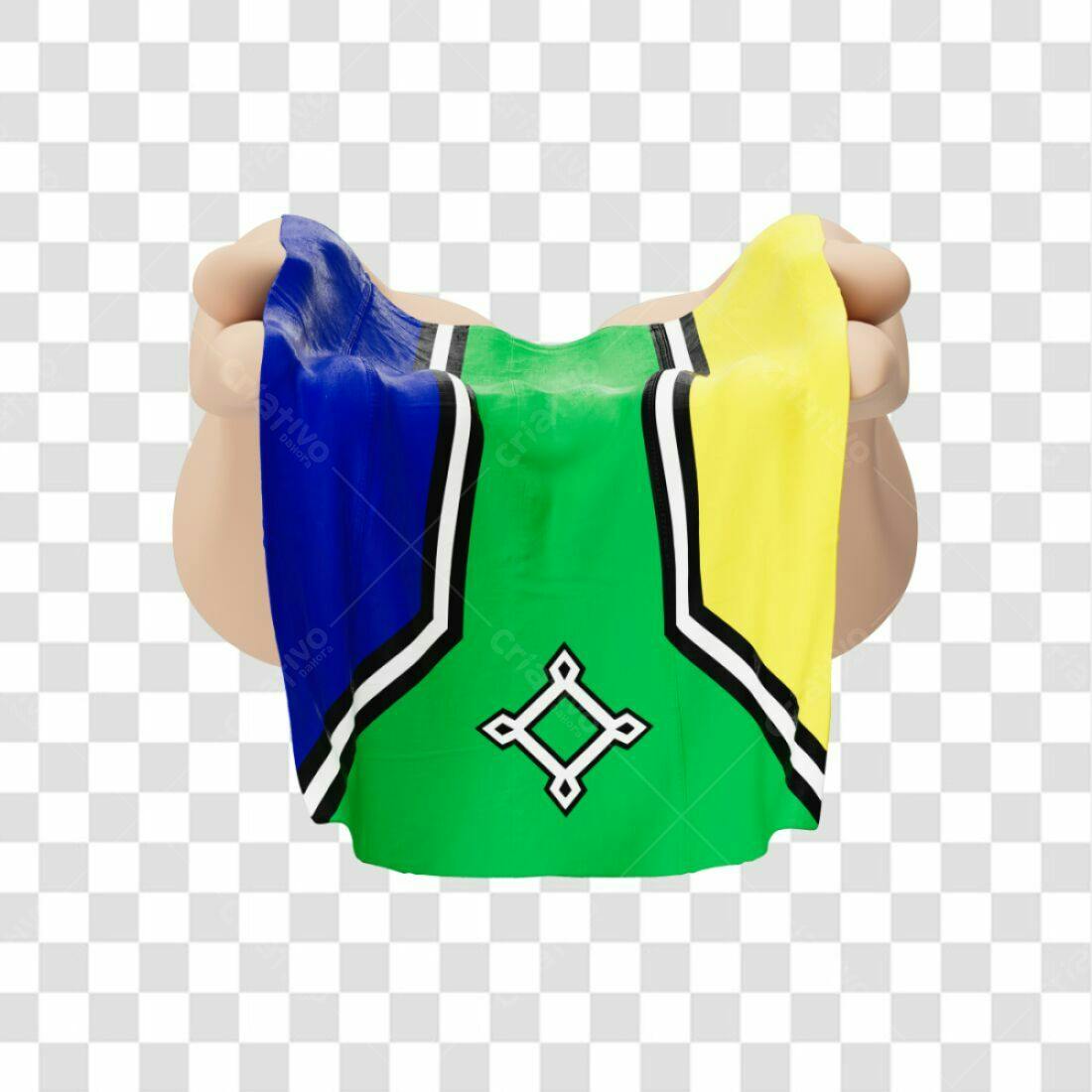 Icone Bandeira São Vicente e Granadinas PNG com fundo transparente