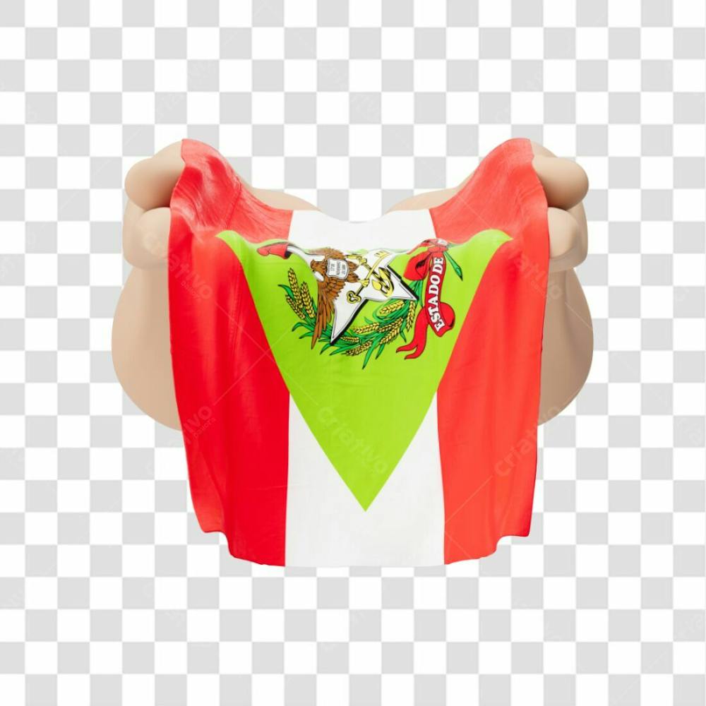 Mãos Com Bandeira Do Estado De Santa Catarina Simbolizando Solidariedade Com Fundo Transparente Copiar