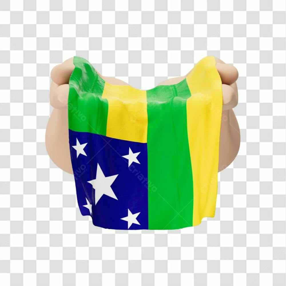 Mãos Com Bandeira Do Estado De Sergipe Simbolizando Solidariedade Com Fundo Transparente Copiar