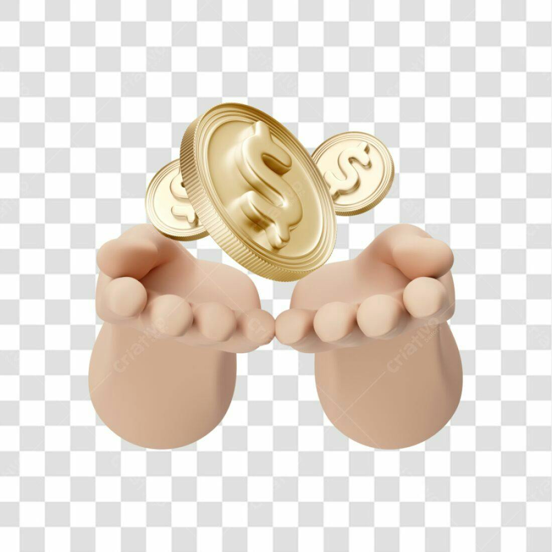 Icone Dinheiro Moedas PNG com fundo transparente