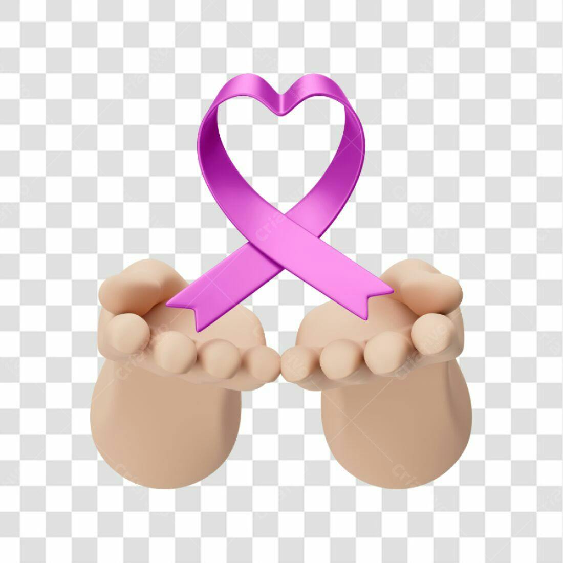 Icone Outubro Rosa Fita Roxa PNG com fundo transparente