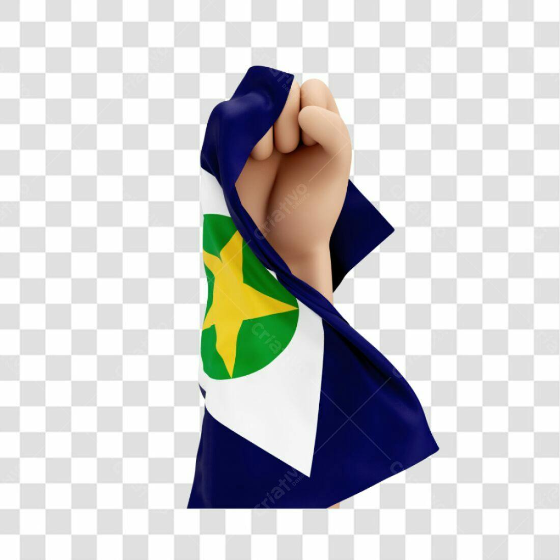Bandeira punho cerrado PNG com fundo transparente