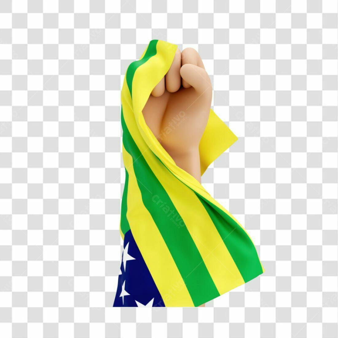 Icone Mão com Bandeira PNG com fundo transparente