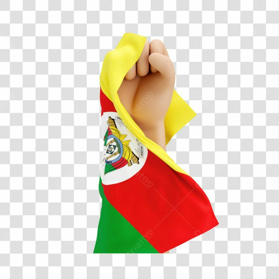Icone Mão com Bandeira de Tocantins PNG com fundo transparente