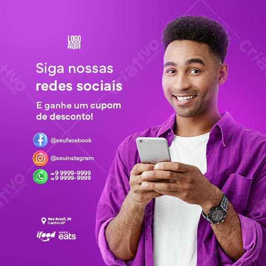 Post para Redes Sociais PSD Editável