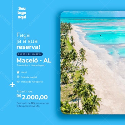 Pacote de Viagem Maceió PSD Editável