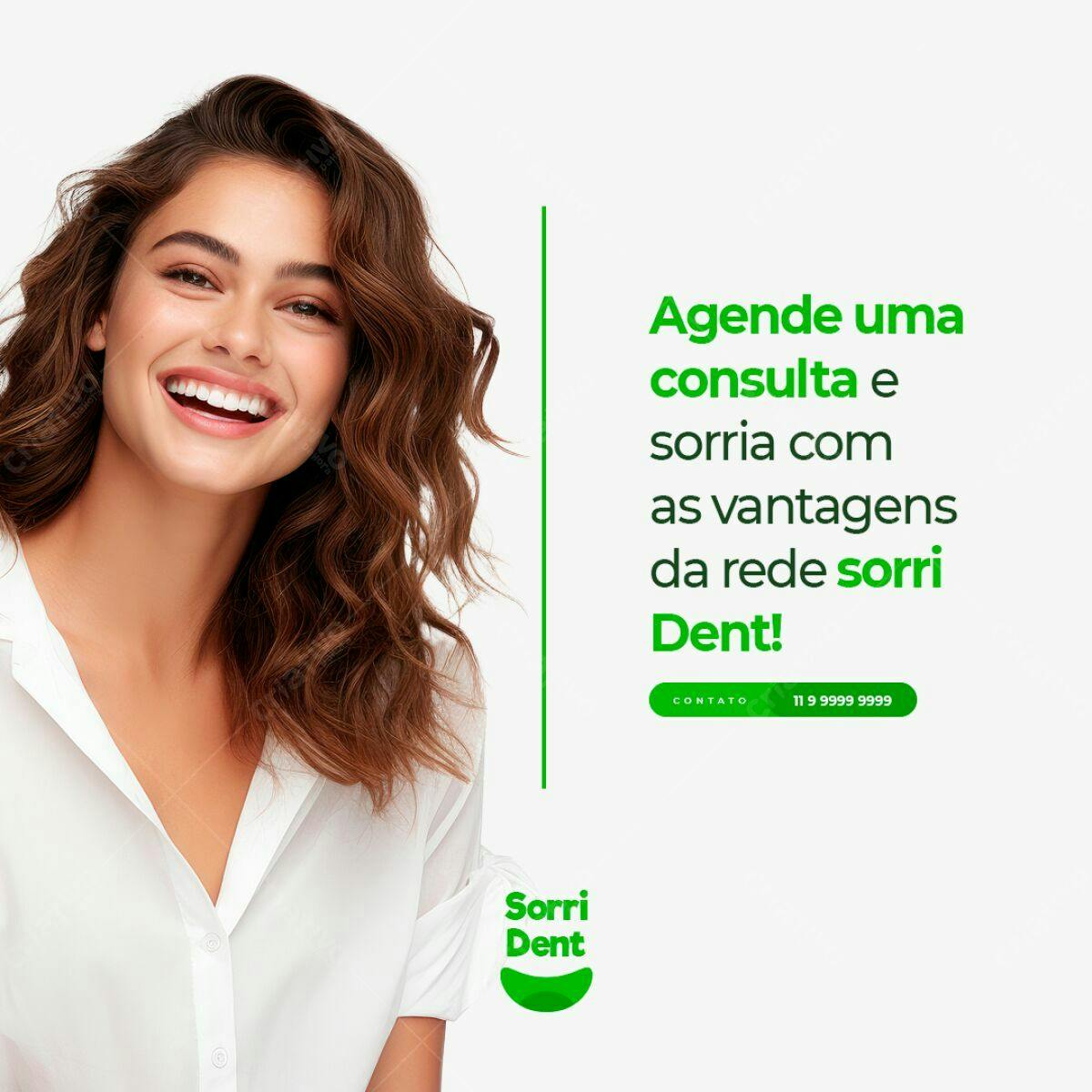 Post para Redes Sociais Sorri Dent PSD Editável