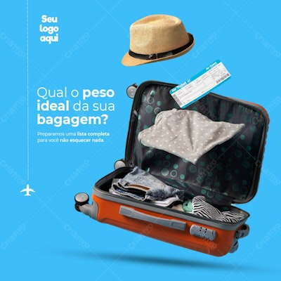 Flyer Mala de Viagem PSD Editável