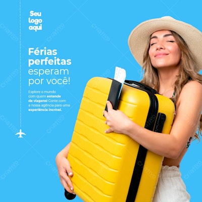 Post para Agência de Viagens PSD Editável